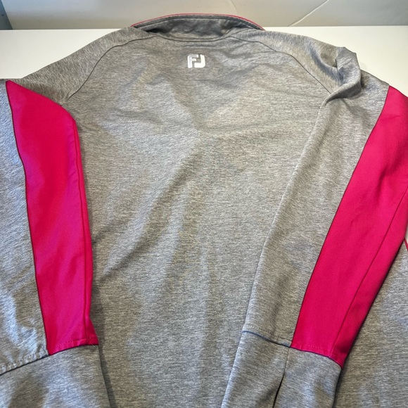 FJ Foot Joy Womans Golf Pullover 1/4 zip Collared Finger Slit Medium - Picture 2 of 5